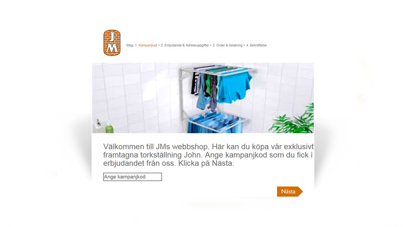 Backspinn, Webbyrå i Stockholm, Portfolio bildspel för jm-webbshop